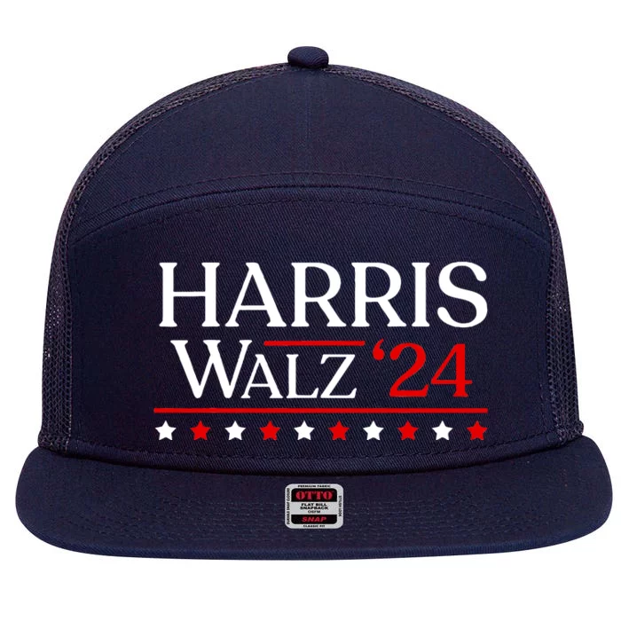 President Harris Walz 2024 Election Tim Kmala 7 Panel Mesh Trucker Snapback Hat