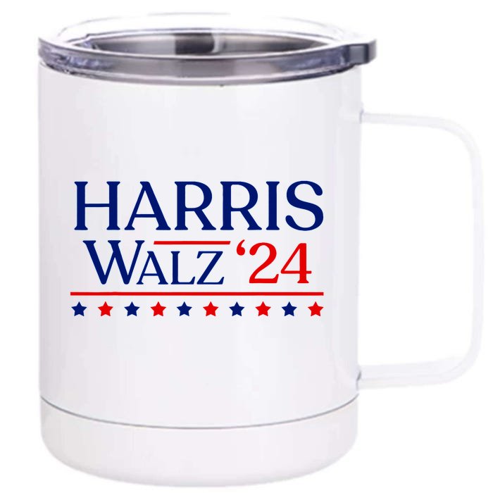 President Harris Walz 2024 Election Tim Kmala Front & Back 12oz Stainless Steel Tumbler Cup