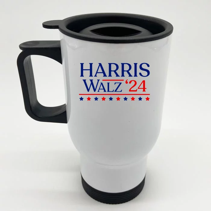 President Harris Walz 2024 Election Tim Kmala Front & Back Stainless Steel Travel Mug