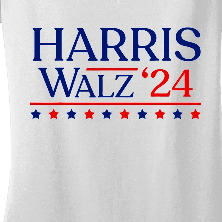 President Harris Walz 2024 Election Tim Kmala Women's V-Neck T-Shirt