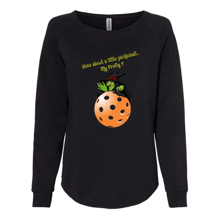 Pickleball Halloween Witch | Fun Pickleball | Great Pickleball Womens California Wash Sweatshirt