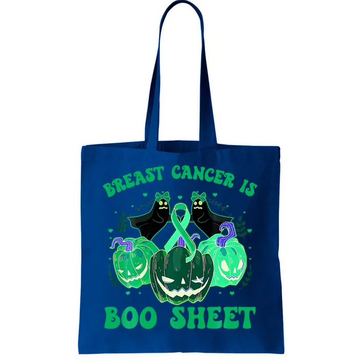 Pink Halloween Wife Pink Breast Cancer Is Boo Sheet Gift Tote Bag