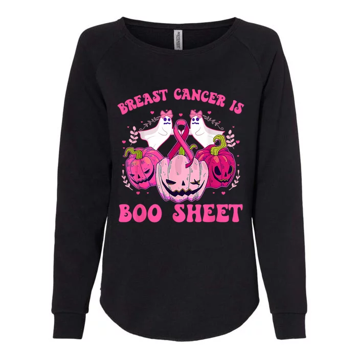 Pink Halloween Wife Pink Breast Cancer Is Boo Sheet Meaningful Gift Womens California Wash Sweatshirt