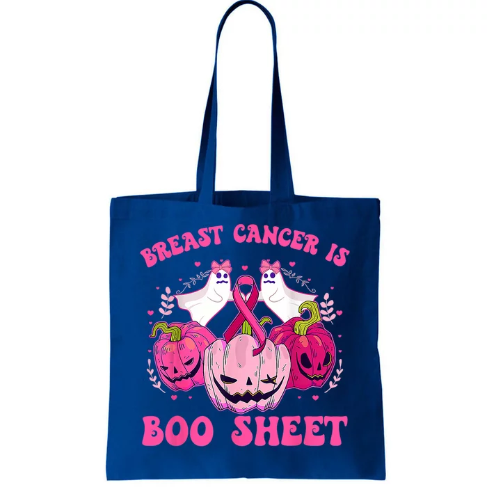 Pink Halloween Wife Pink Breast Cancer Is Boo Sheet Meaningful Gift Tote Bag