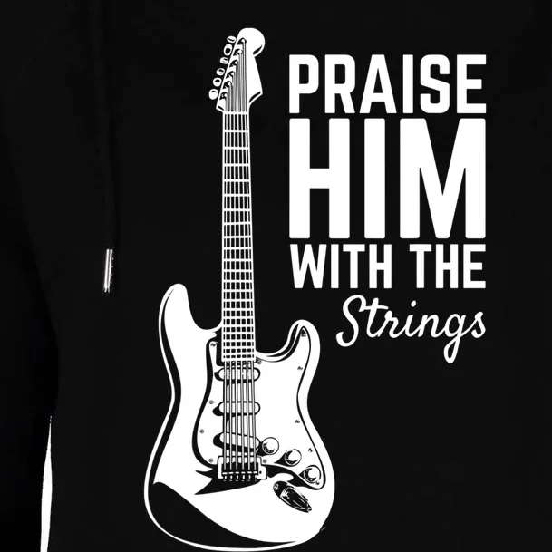 Praise Him With The Strings Musician Music Band Womens Funnel Neck Pullover Hood