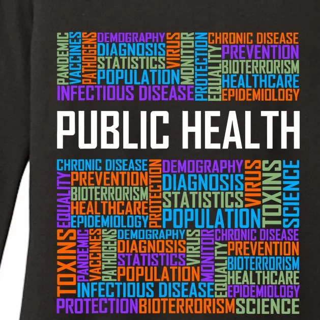 Public Health Words Gift Healthcare Worker Epidemiologist Womens CVC Long Sleeve Shirt