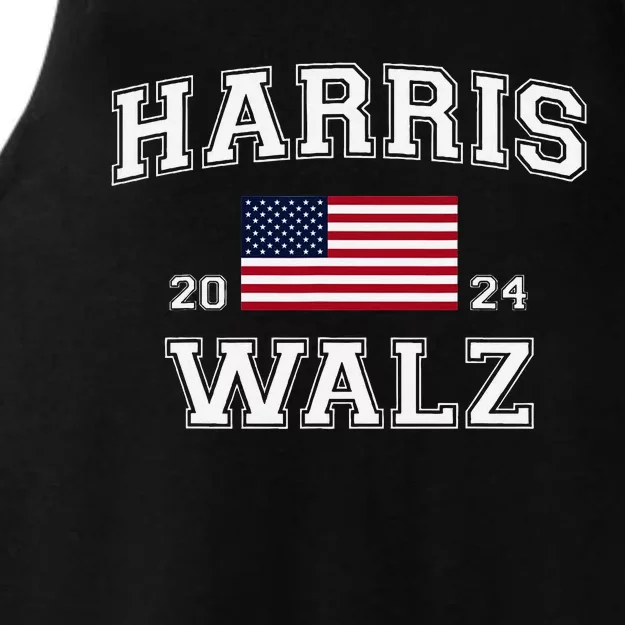 President Harris Walz 2024 Kamala Harris Tim Walz Vote Ladies Tri-Blend Wicking Tank