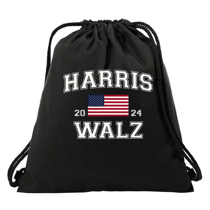 President Harris Walz 2024 Kamala Harris Tim Walz Vote Drawstring Bag