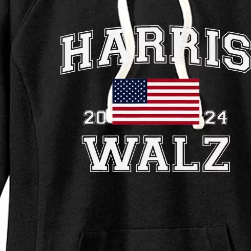 President Harris Walz 2024 Kamala Harris Tim Walz Vote Women's Fleece Hoodie