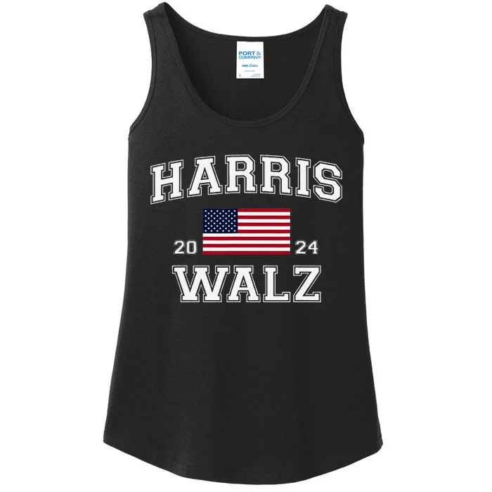 President Harris Walz 2024 Kamala Harris Tim Walz Vote Ladies Essential Tank