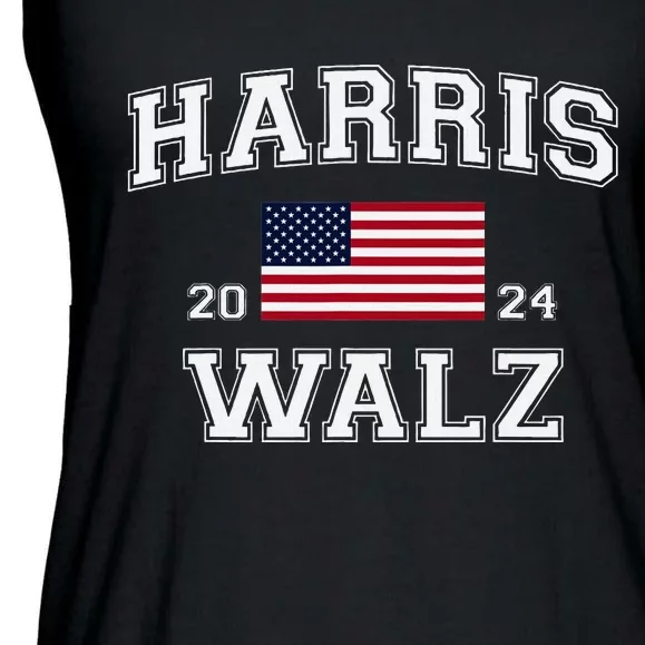 President Harris Walz 2024 Kamala Harris Tim Walz Vote Ladies Essential Flowy Tank