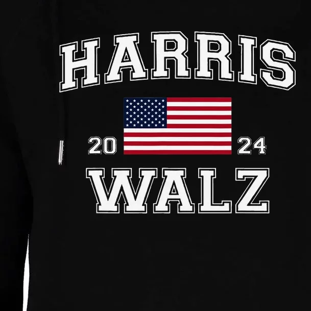 President Harris Walz 2024 Kamala Harris Tim Walz Vote Womens Funnel Neck Pullover Hood