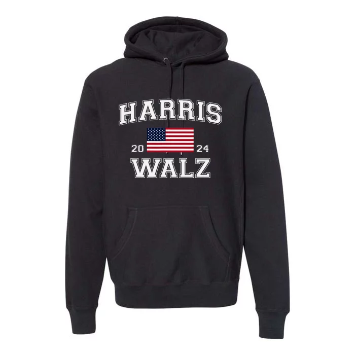 President Harris Walz 2024 Kamala Harris Tim Walz Vote Premium Hoodie