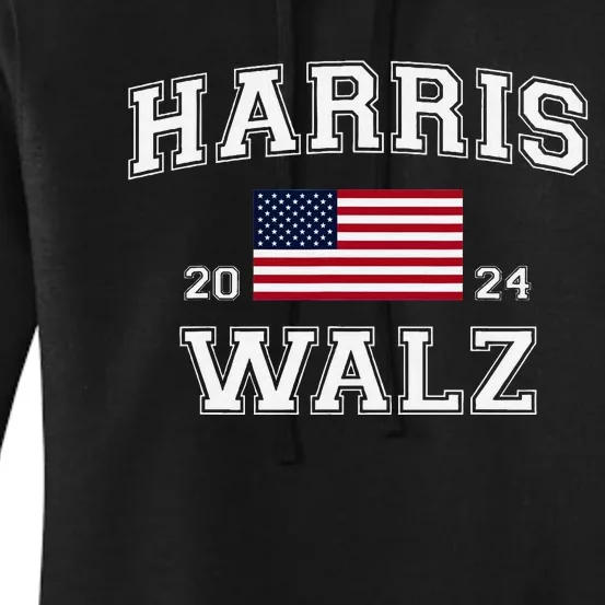 President Harris Walz 2024 Kamala Harris Tim Walz Vote Women's Pullover Hoodie