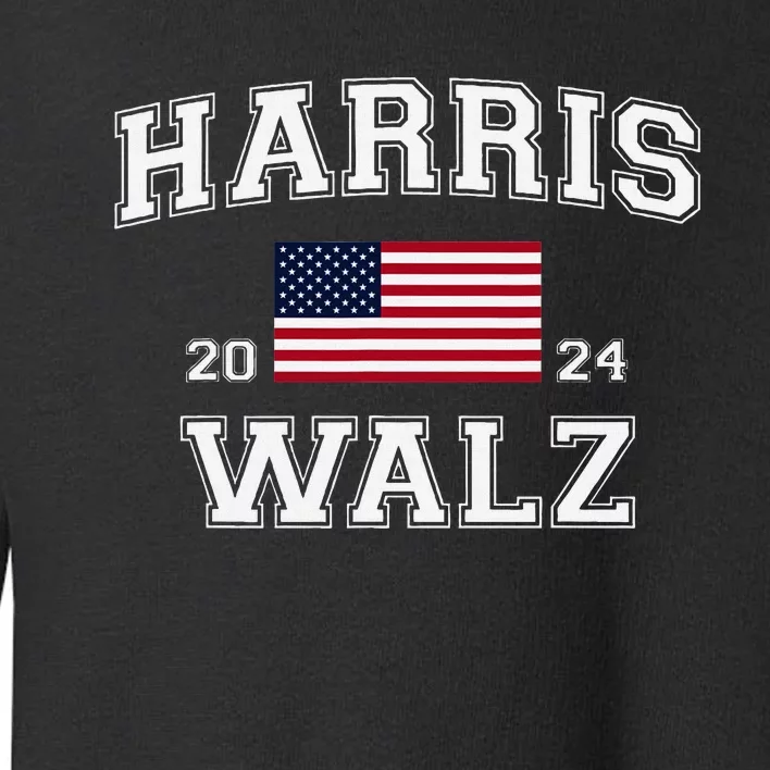 President Harris Walz 2024 Kamala Harris Tim Walz Vote Toddler Sweatshirt