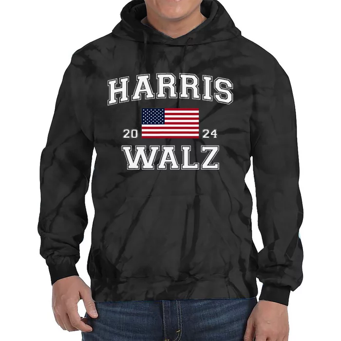 President Harris Walz 2024 Kamala Harris Tim Walz Vote Tie Dye Hoodie