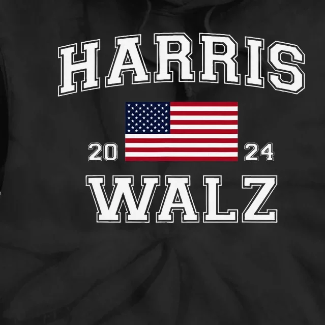 President Harris Walz 2024 Kamala Harris Tim Walz Vote Tie Dye Hoodie