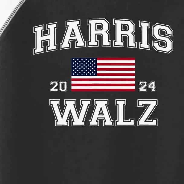 President Harris Walz 2024 Kamala Harris Tim Walz Vote Toddler Fine Jersey T-Shirt