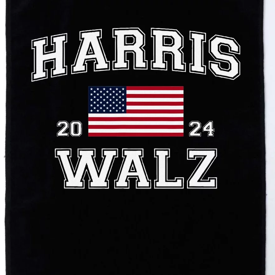 President Harris Walz 2024 Kamala Harris Tim Walz Vote Platinum Collection Golf Towel