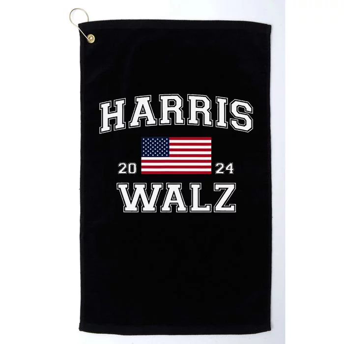 President Harris Walz 2024 Kamala Harris Tim Walz Vote Platinum Collection Golf Towel