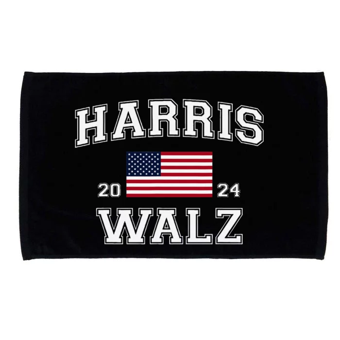 President Harris Walz 2024 Kamala Harris Tim Walz Vote Microfiber Hand Towel