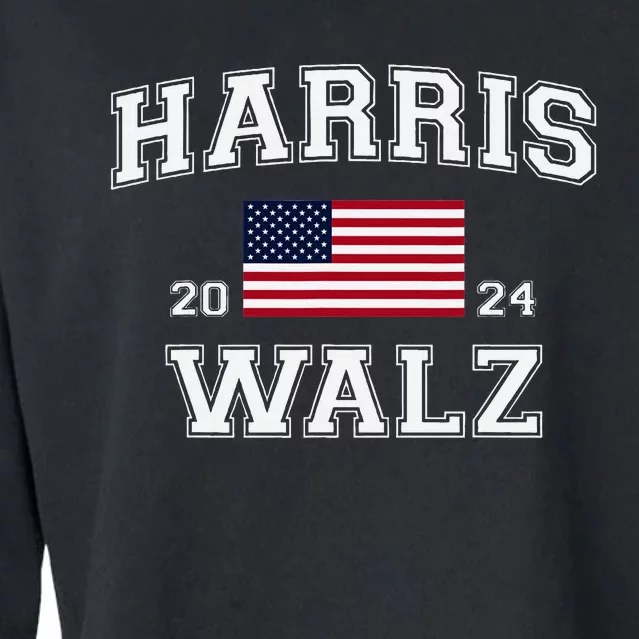 President Harris Walz 2024 Kamala Harris Tim Walz Vote Cropped Pullover Crew