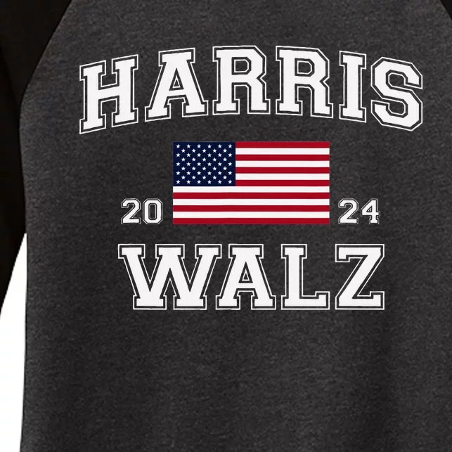 President Harris Walz 2024 Kamala Harris Tim Walz Vote Women's Tri-Blend 3/4-Sleeve Raglan Shirt