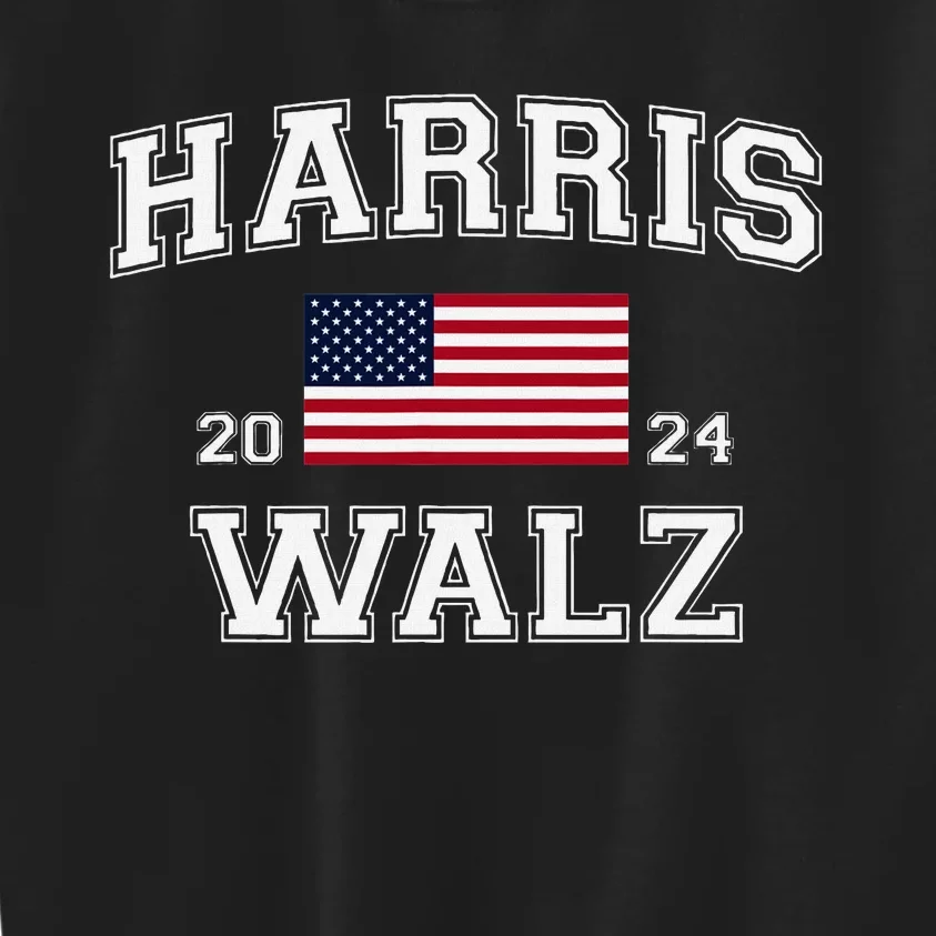 President Harris Walz 2024 Kamala Harris Tim Walz Vote Kids Sweatshirt