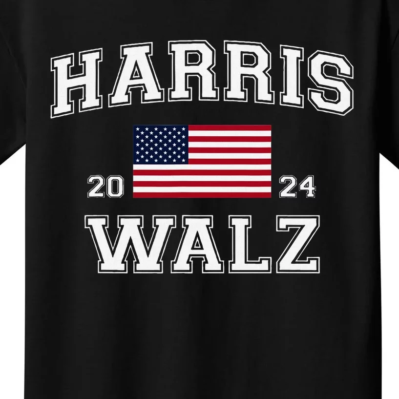 President Harris Walz 2024 Kamala Harris Tim Walz Vote Kids T-Shirt