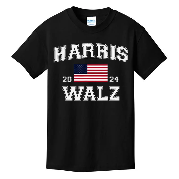 President Harris Walz 2024 Kamala Harris Tim Walz Vote Kids T-Shirt