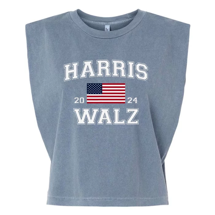 President Harris Walz 2024 Kamala Harris Tim Walz Vote Garment-Dyed Women's Muscle Tee