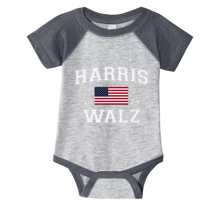 President Harris Walz 2024 Kamala Harris Tim Walz Vote Infant Baby Jersey Bodysuit