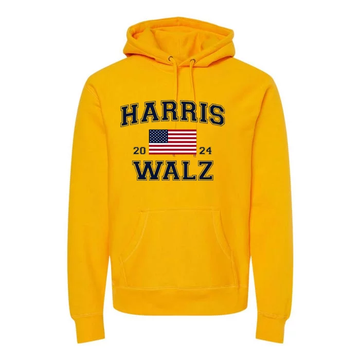 President Harris Walz 2024 Kamala Harris Tim Walz Vote Premium Hoodie