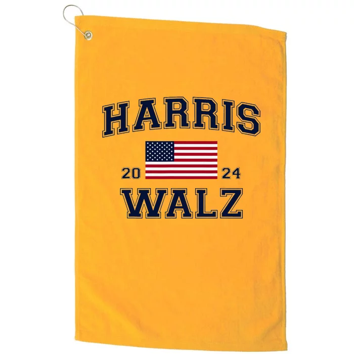 President Harris Walz 2024 Kamala Harris Tim Walz Vote Platinum Collection Golf Towel