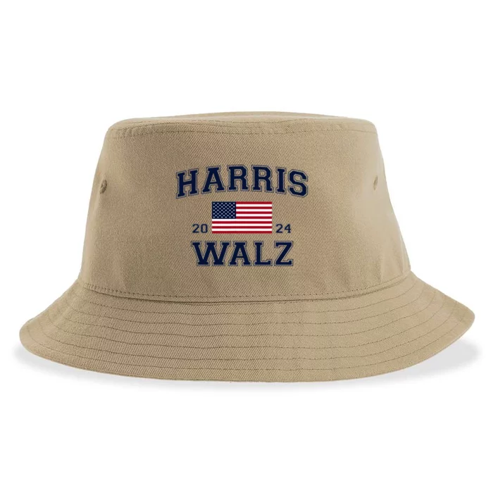 President Harris Walz 2024 Kamala Harris Tim Walz Vote Sustainable Bucket Hat