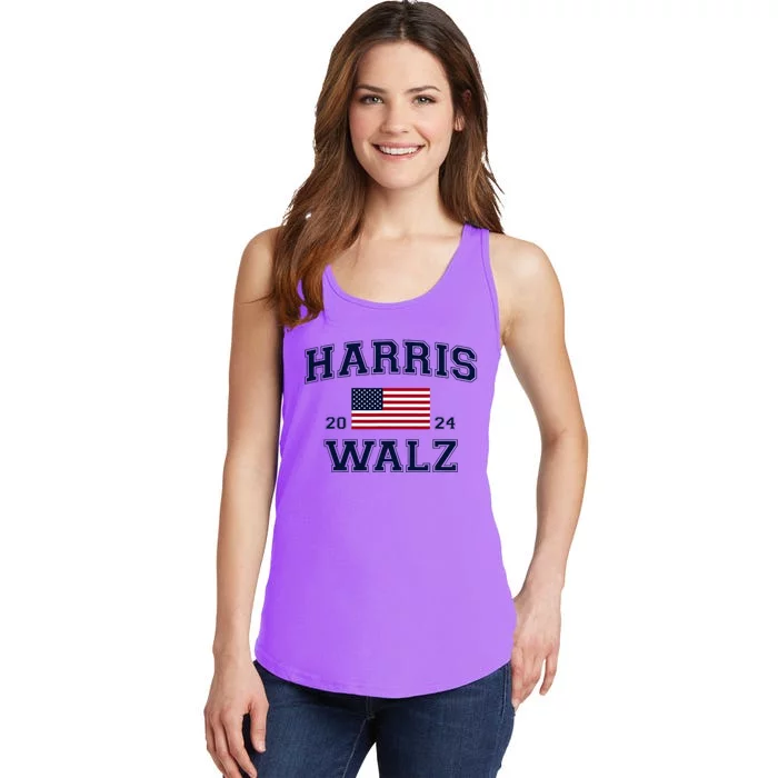 President Harris Walz 2024 Kamala Harris Tim Walz Vote Ladies Essential Tank