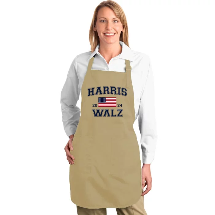 President Harris Walz 2024 Kamala Harris Tim Walz Vote Full-Length Apron With Pocket