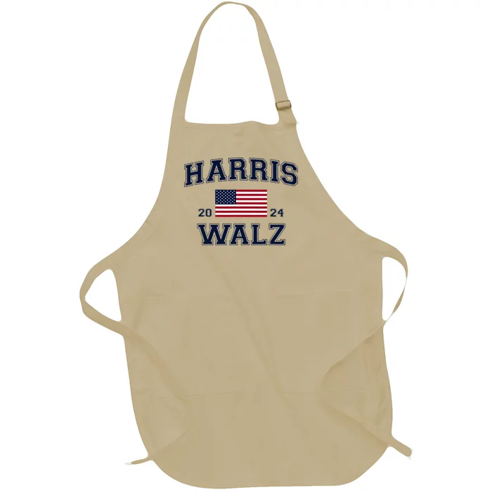 President Harris Walz 2024 Kamala Harris Tim Walz Vote Full-Length Apron With Pocket