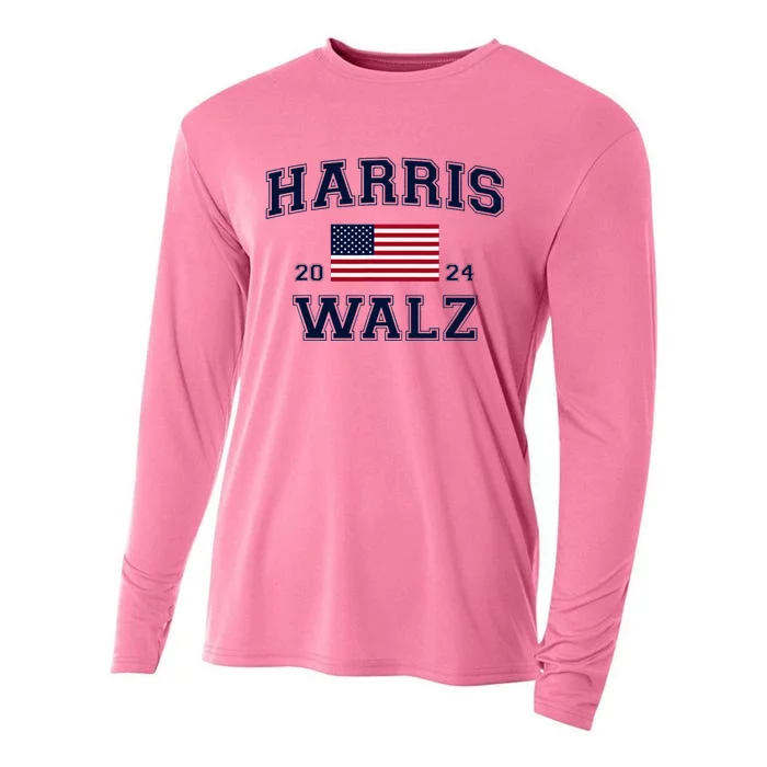 President Harris Walz 2024 Kamala Harris Tim Walz Vote Cooling Performance Long Sleeve Crew