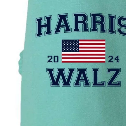 President Harris Walz 2024 Kamala Harris Tim Walz Vote Doggie 3-End Fleece Hoodie