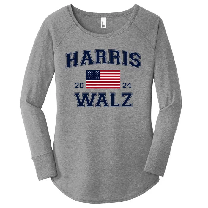 President Harris Walz 2024 Kamala Harris Tim Walz Vote Women's Perfect Tri Tunic Long Sleeve Shirt