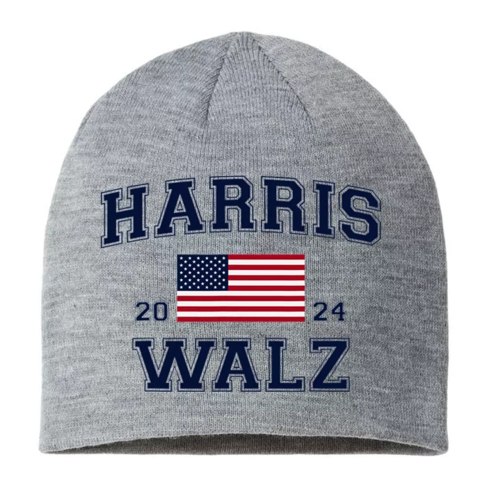 President Harris Walz 2024 Kamala Harris Tim Walz Vote 8 1/2in Sustainable Knit Beanie