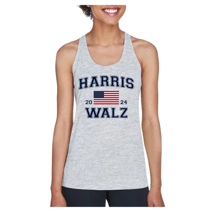 President Harris Walz 2024 Kamala Harris Tim Walz Vote Women's Racerback Tank