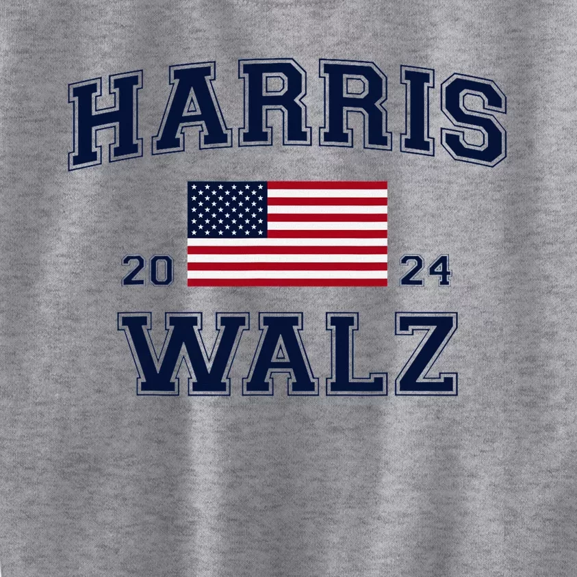 President Harris Walz 2024 Kamala Harris Tim Walz Vote Kids Sweatshirt