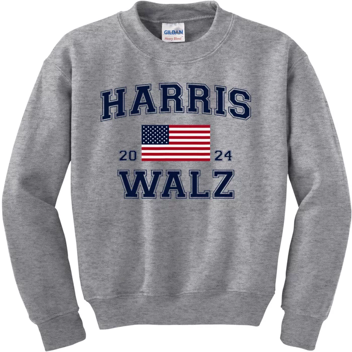 President Harris Walz 2024 Kamala Harris Tim Walz Vote Kids Sweatshirt