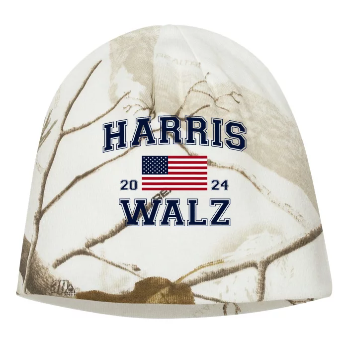 President Harris Walz 2024 Kamala Harris Tim Walz Vote Kati - Camo Knit Beanie