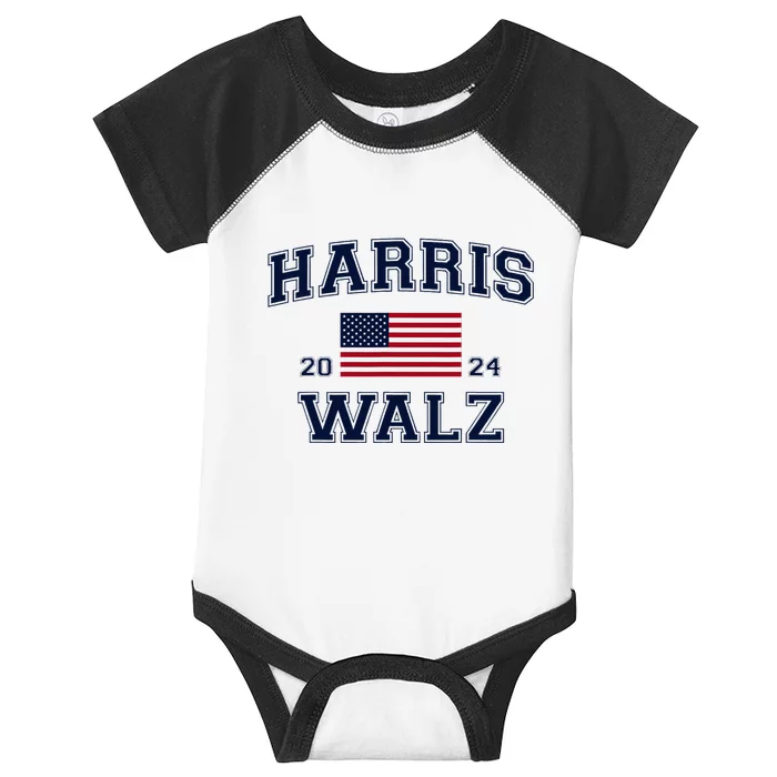 President Harris Walz 2024 Kamala Harris Tim Walz Vote Infant Baby Jersey Bodysuit