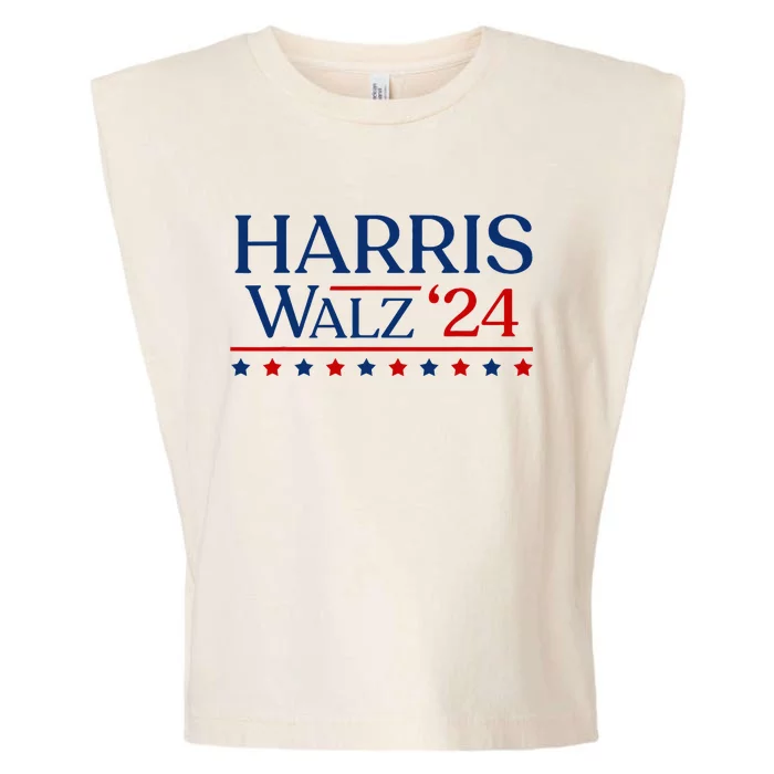 President Harris Walz 2024 Kamala Harris Tim Walz Vote Garment-Dyed Women's Muscle Tee