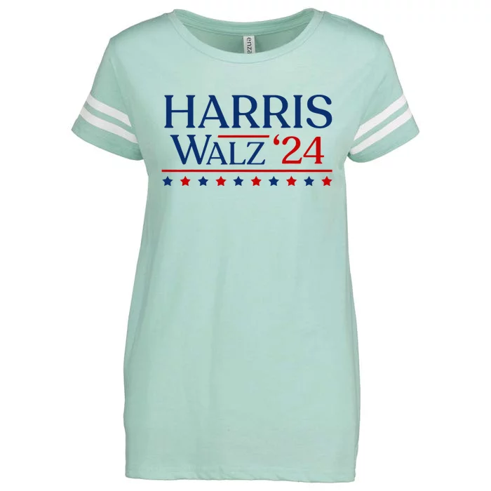 President Harris Walz 2024 Kamala Harris Tim Walz Vote Enza Ladies Jersey Football T-Shirt