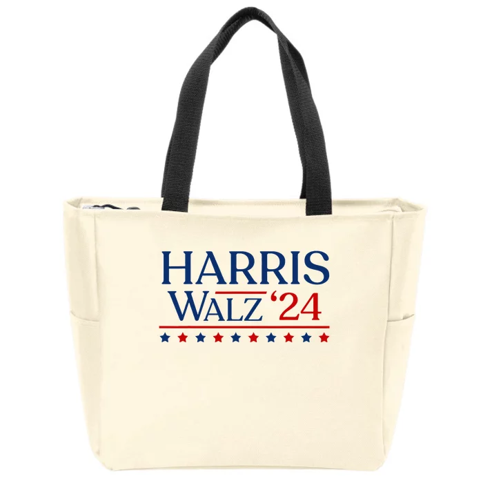 President Harris Walz 2024 Kamala Harris Tim Walz Vote Zip Tote Bag